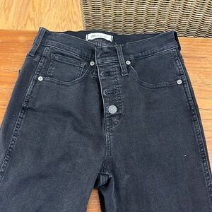 Madewell black high rise skinny jeans